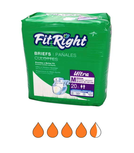 FitRight™ Ultra Briefs Extra Heavy Absorbency Case CESCO Medical